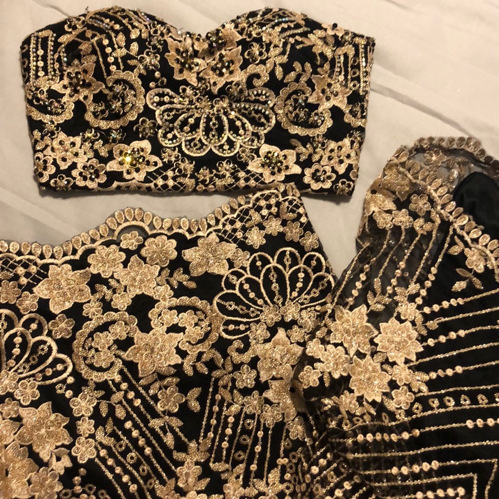 Black and Gold prom dress